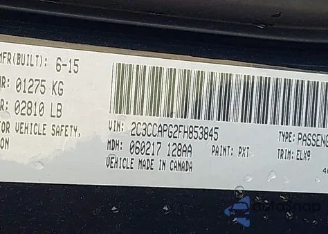 2015 Chrysler 300C Platinum z USA, uszkodzony, nr VIN 2C3CCAPG2FH853845